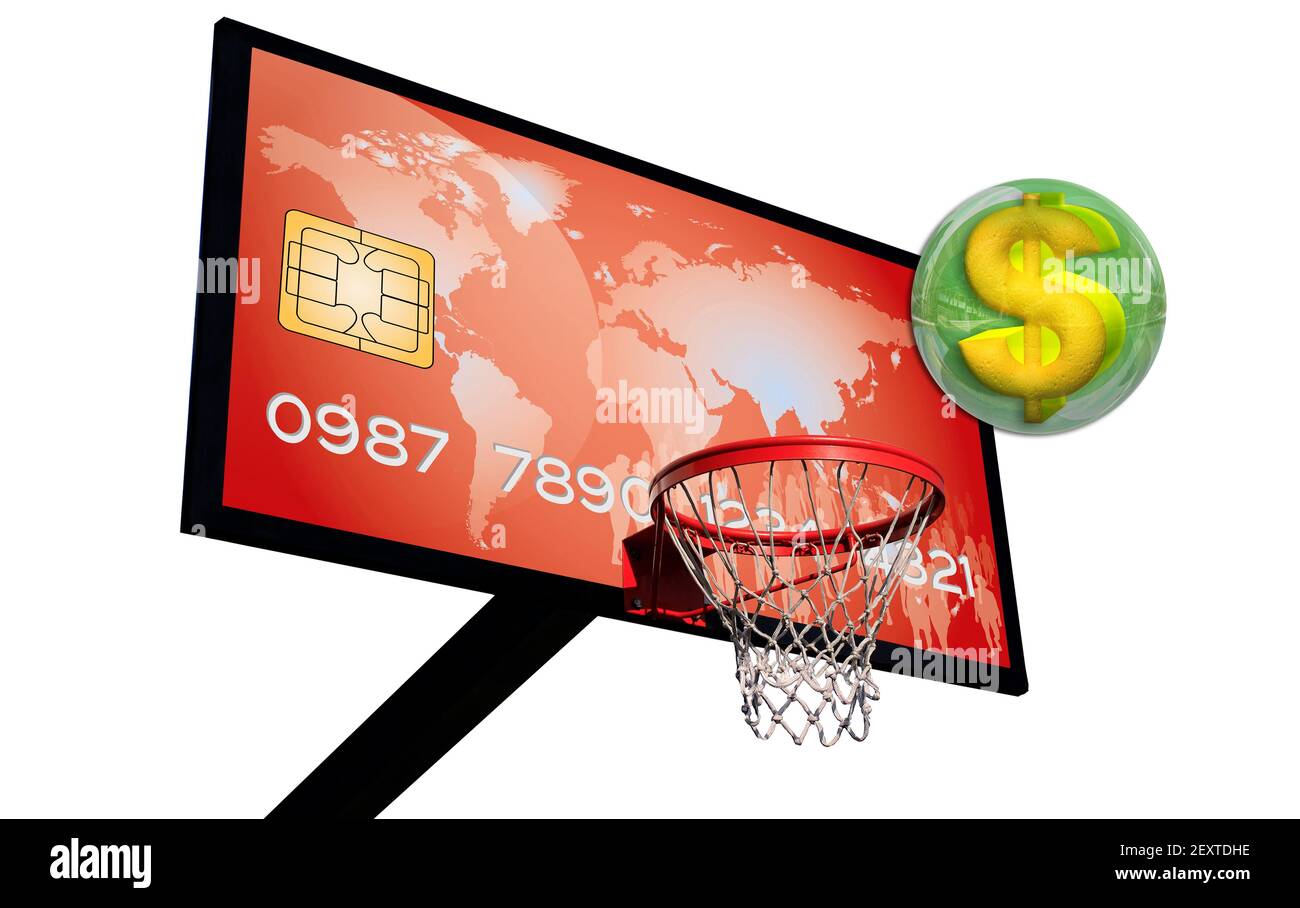 Red credit card Stock Photo