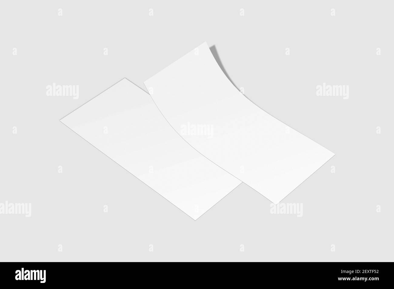 Realistic Blank Dl Flyer Brochure For Mockup Paper Illustration 3D realistic-blank-dl-flyer-brochure-for-mockup-paper-illustration-3d