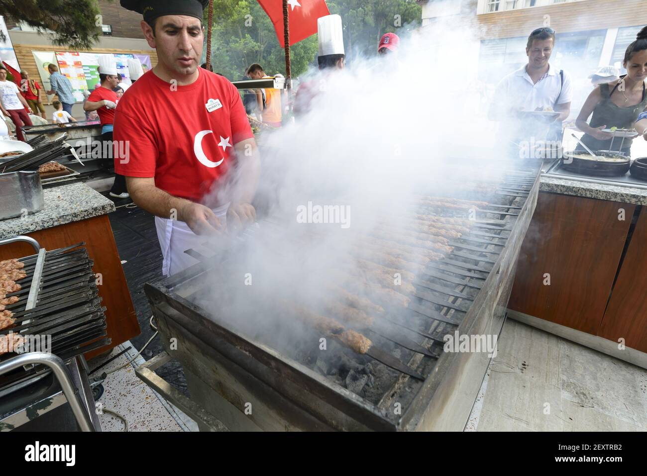 BELDIBI, TURKEY - September 11, 2015: The event of the Turkish Night show at Turkiz Beldibi Resort  Spa Stock Photo