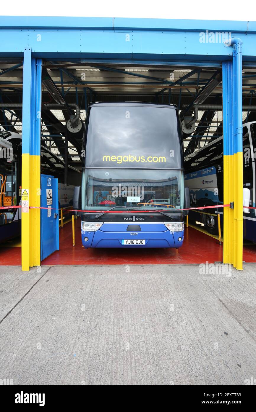 Stagecoach Garage, Kilmarnock, Scotland, UK 08 April 2018. An open day
