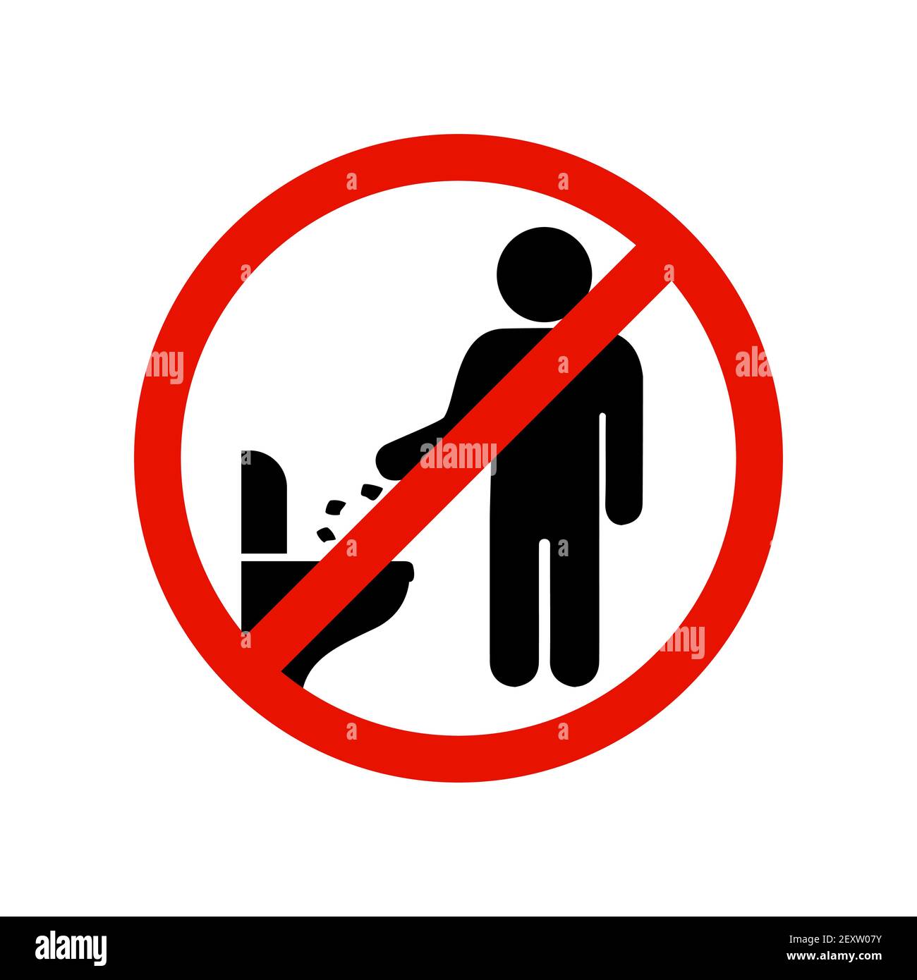 Do not litter in toilet vector icon. Keep clean sign isolated on white background Stock Vector Image Art Alamy