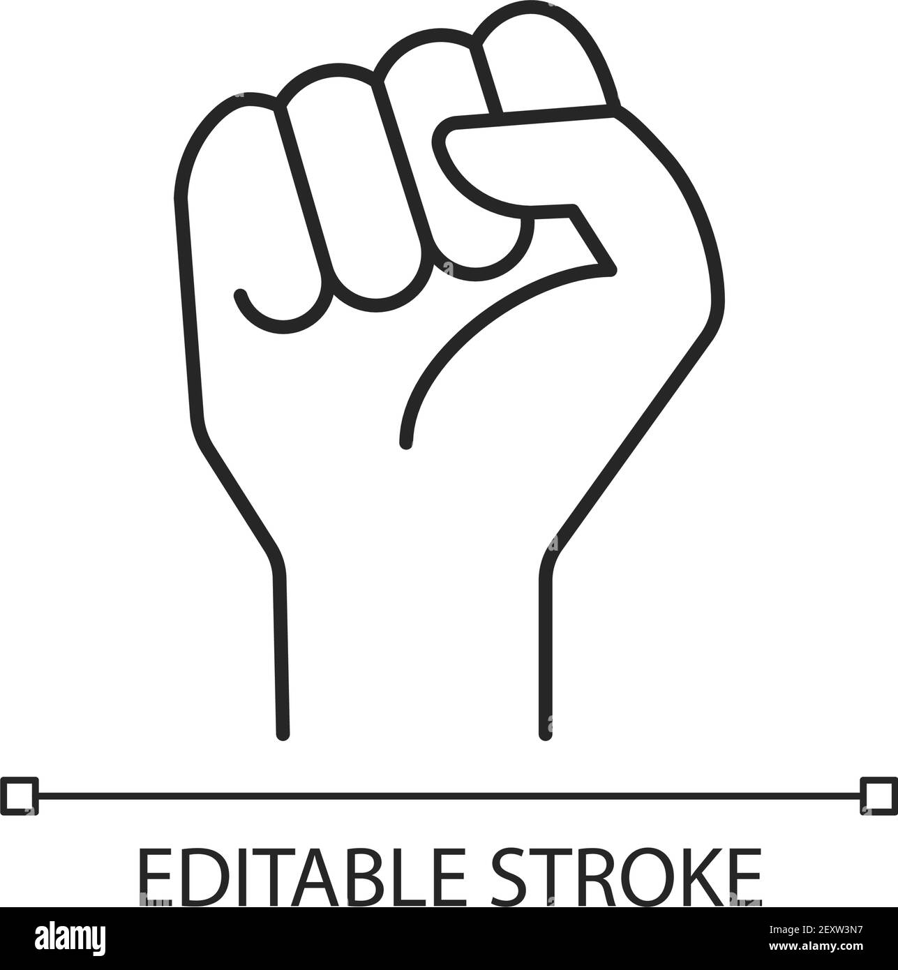 Raised fist drawing hi-res stock photography and images - Alamy