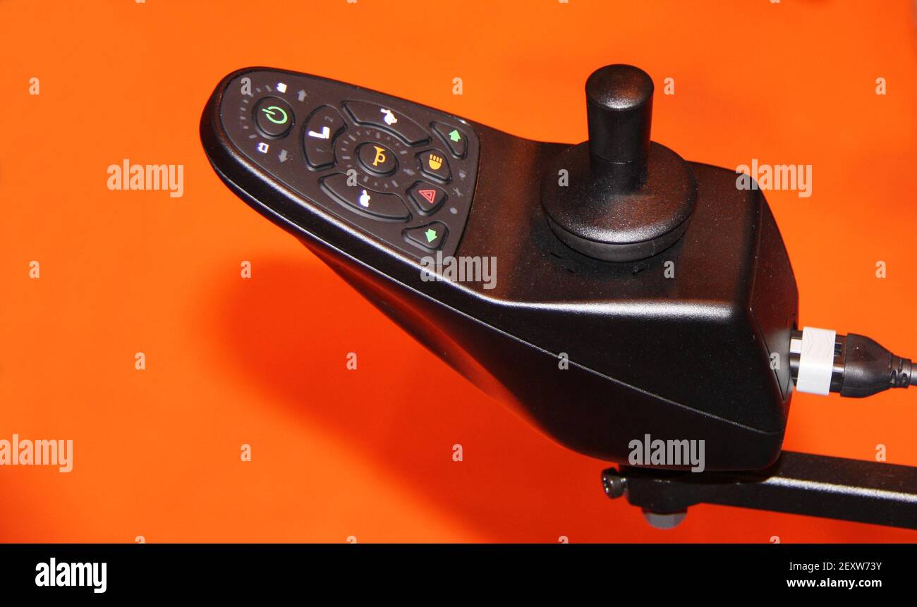 The Control Panel of a Disability Electric Wheelchair Stock Photo Alamy