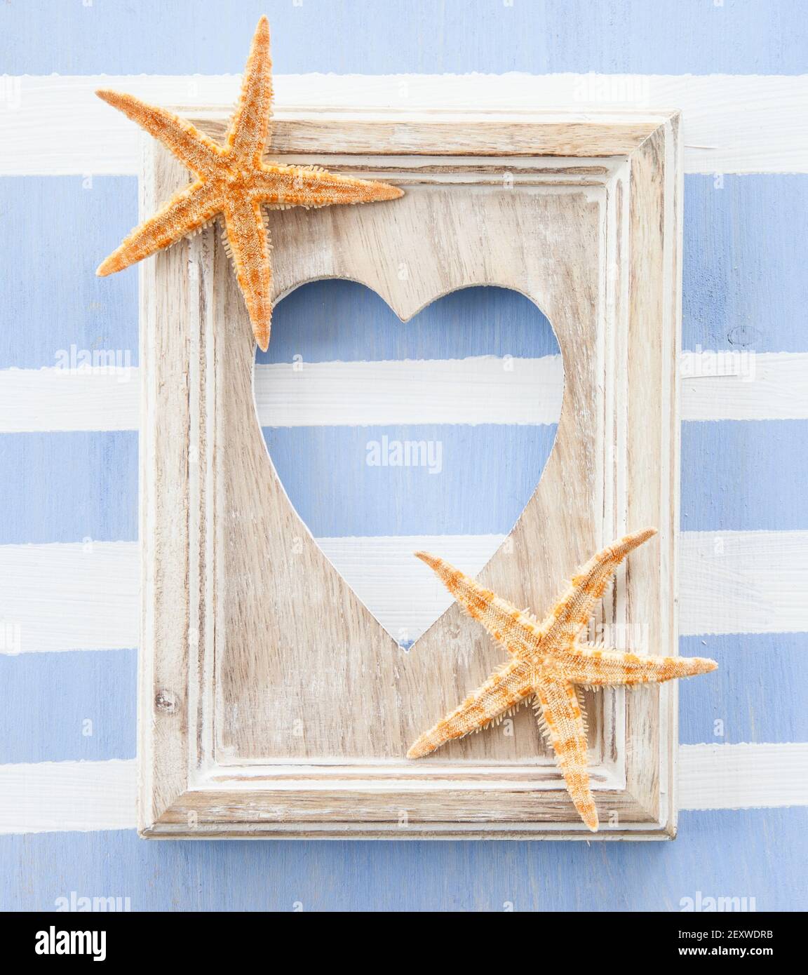 rustic-heart-frame-on-stripes-stock-photo-alamy