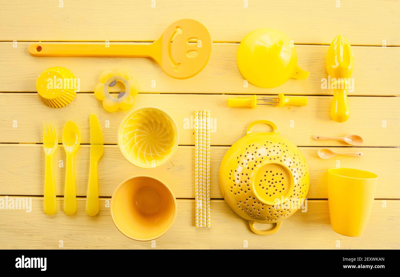Colourful kitchen utensils Stock Photo - Alamy