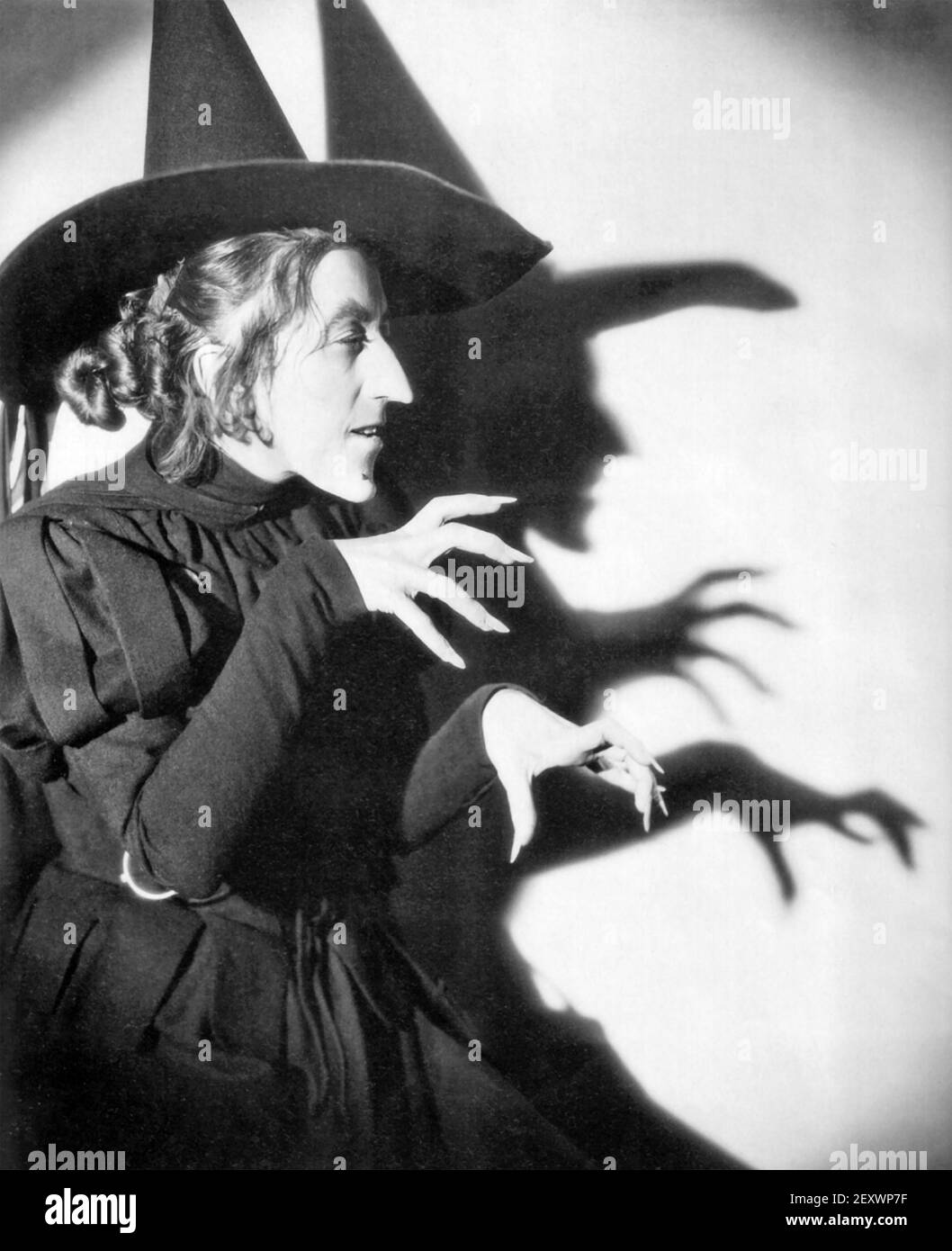 MARGARET HAMILTON (1902-1985) American film actress as The Wicked Witch in The Wizard of Oz, 1939 Stock Photo