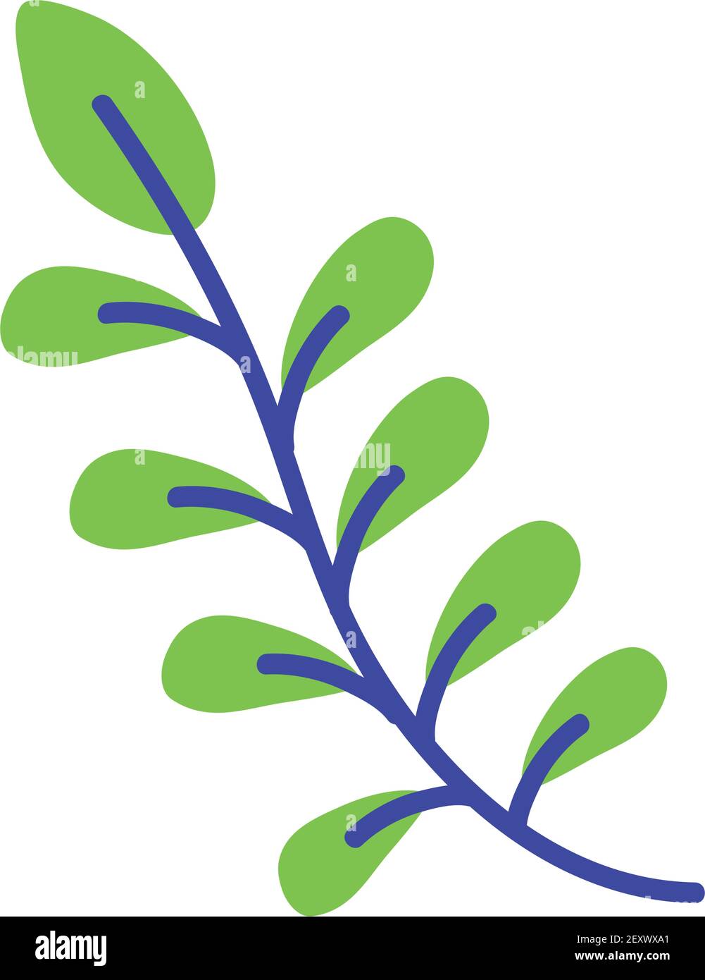 leafs branch spring nature icon Stock Vector Image & Art - Alamy