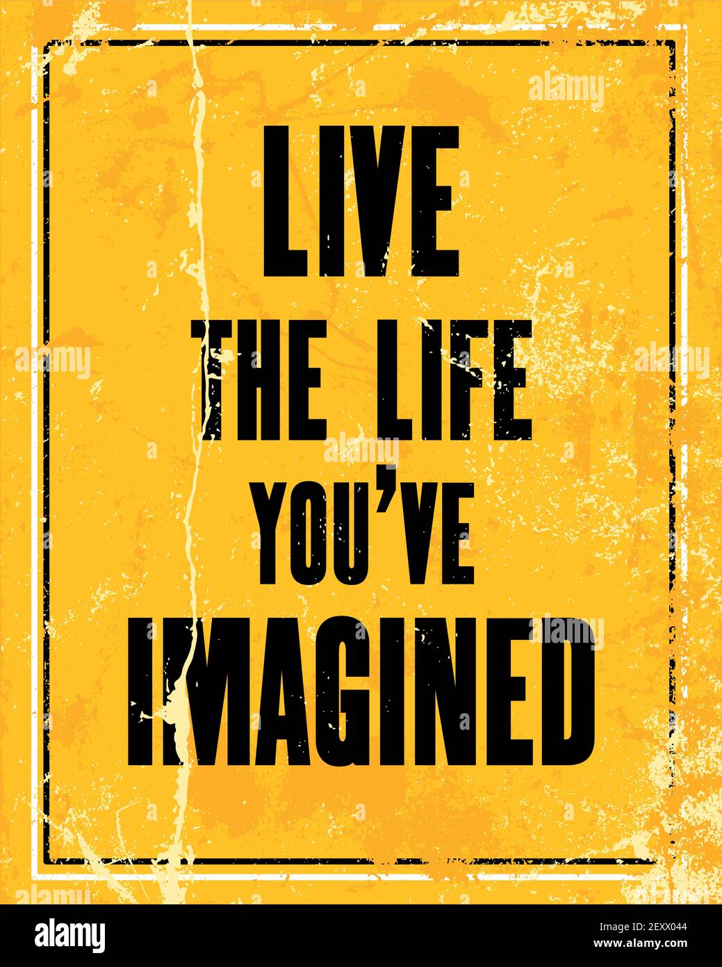 Inspiring Motivation Quote With Text Live The Life You Ve Imagined Vector Typography Poster Design Concept Stock Vector Image Art Alamy