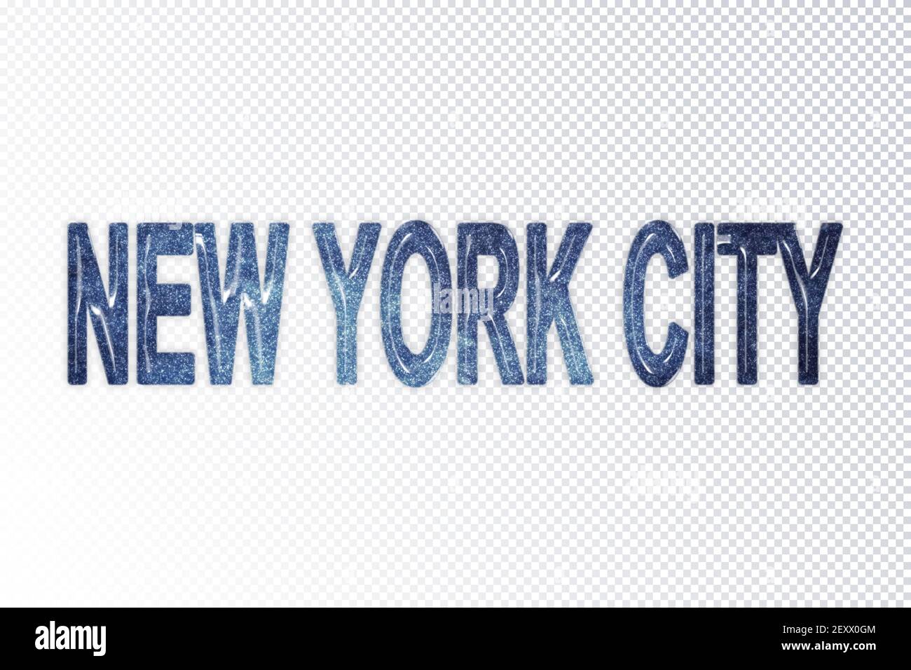 New York City lettering, New York City milky way letters, transparent ...