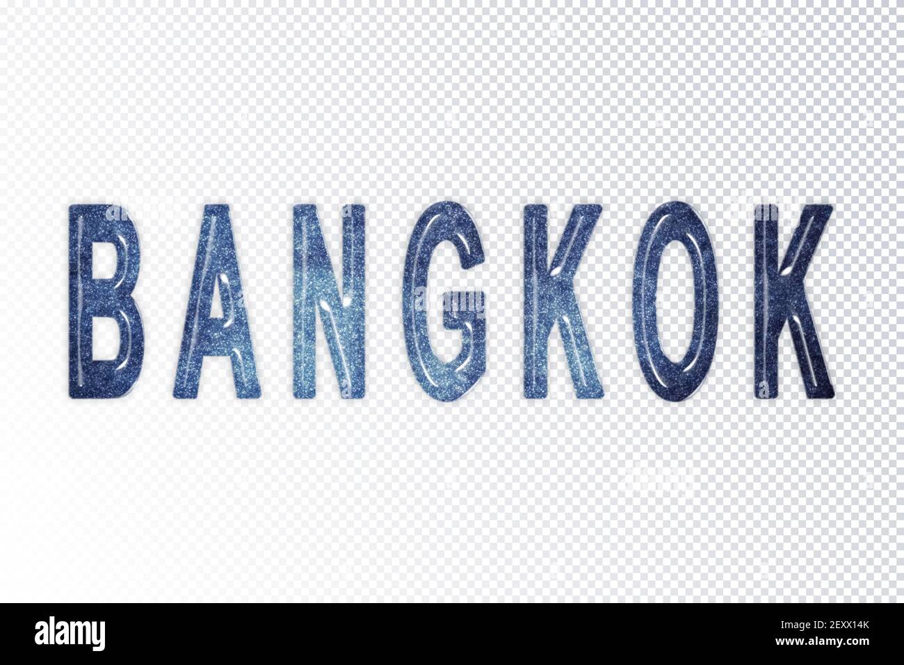 Bangkok lettering, Bangkok milky way letters, transparent background ...