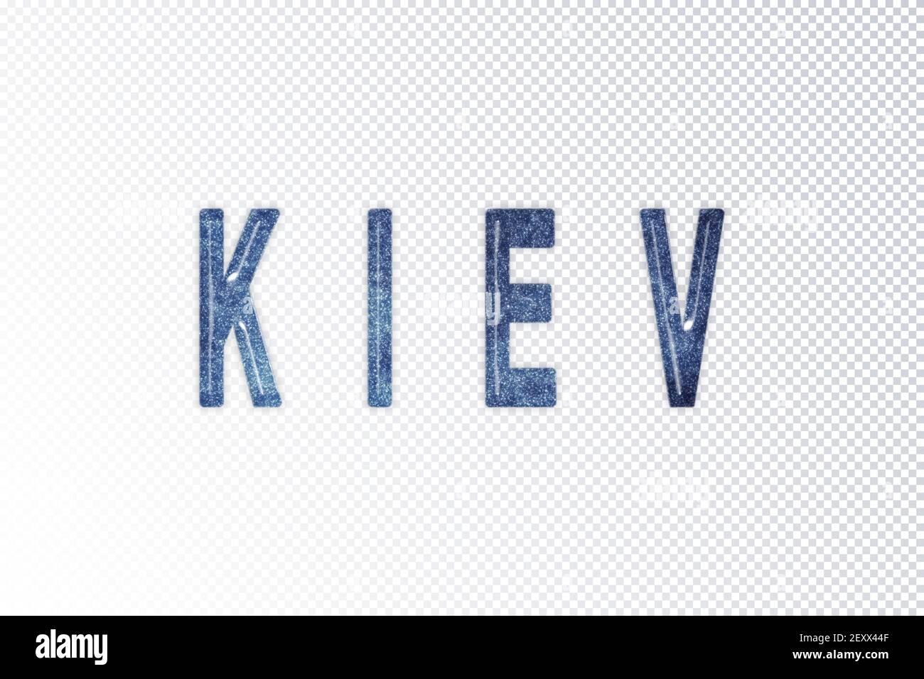 Kiev lettering, Kiev milky way letters, transparent background ...
