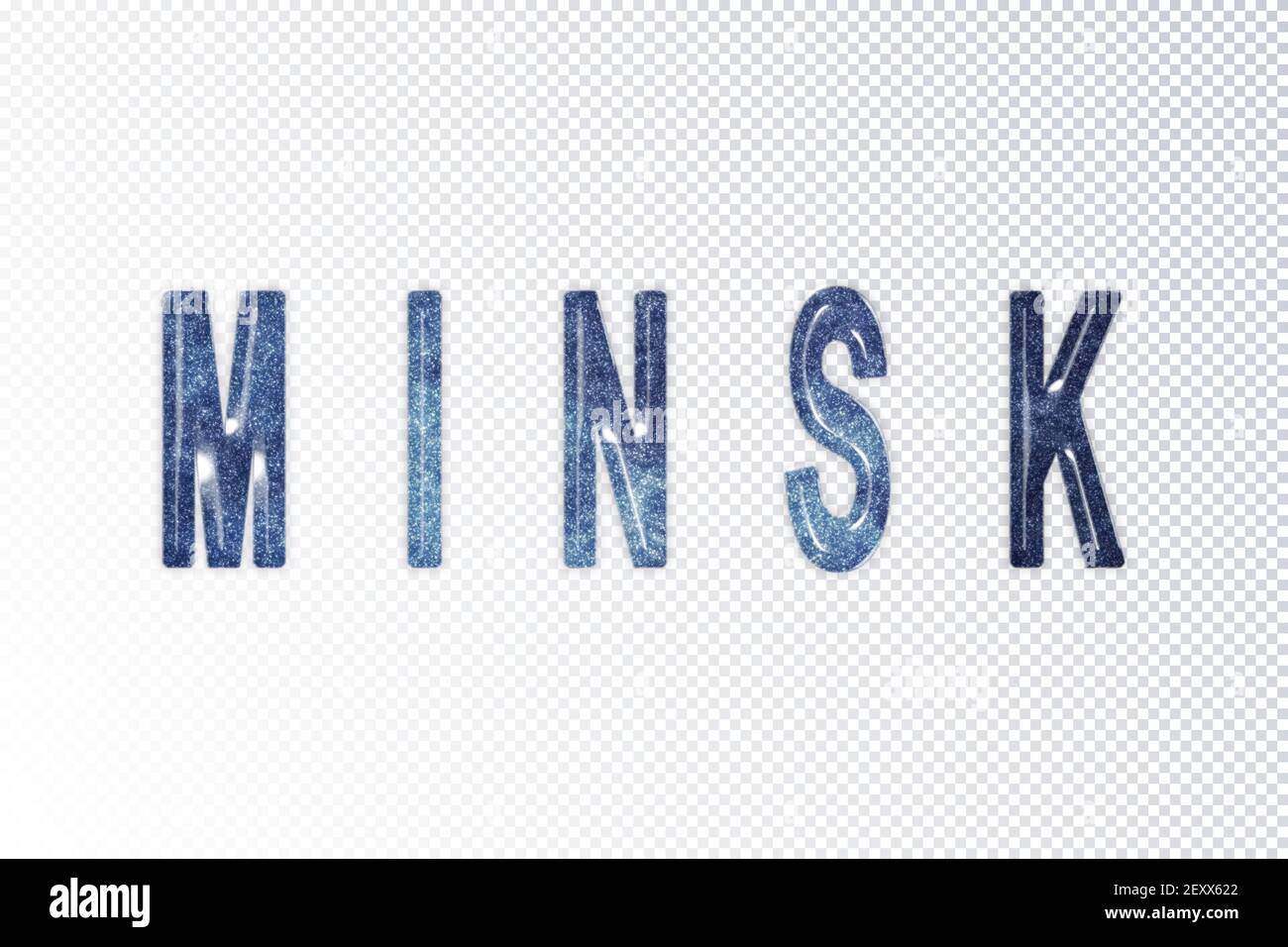 Minsk lettering, Minsk milky way letters, transparent background ...