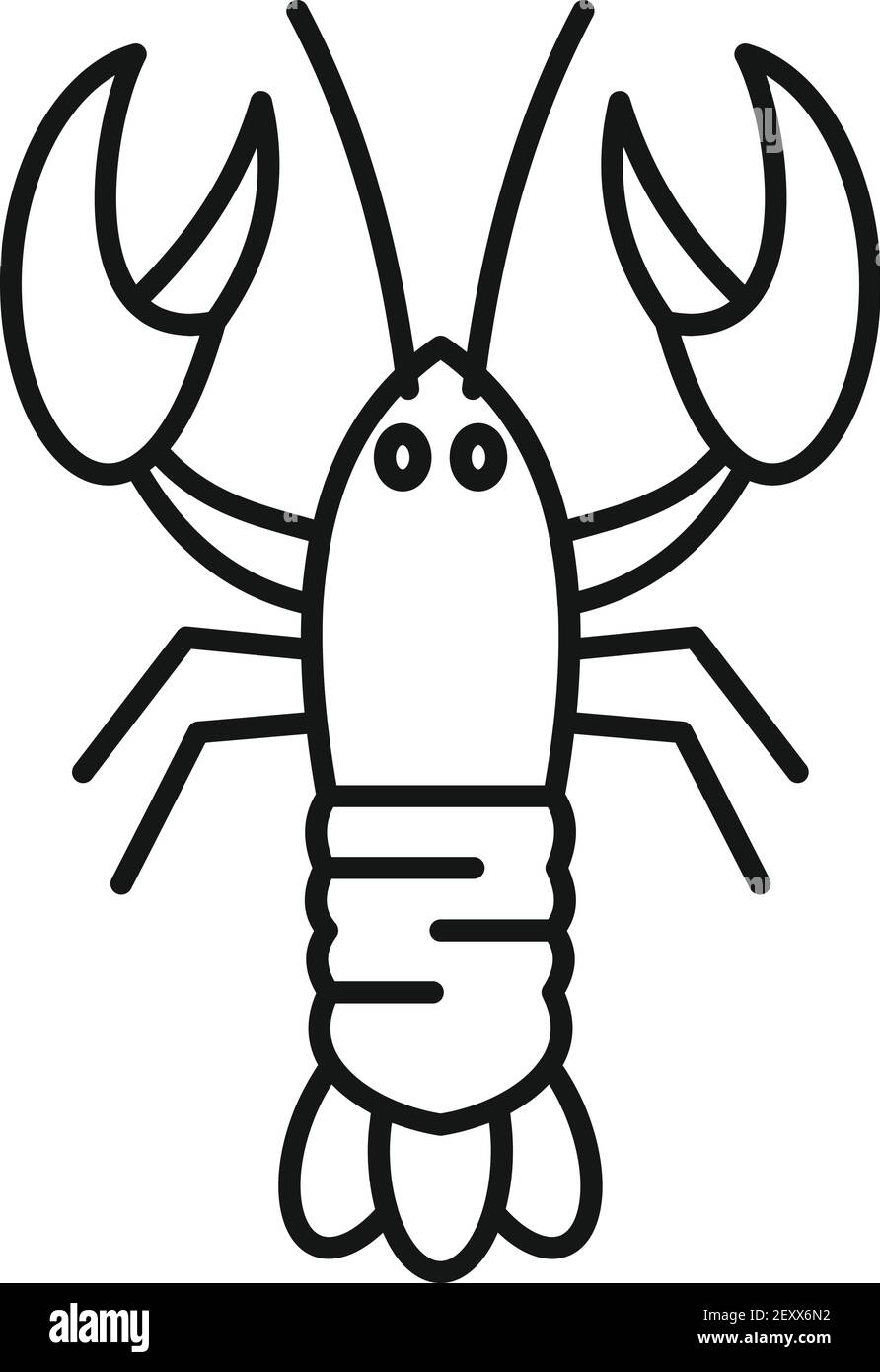 Seafood lobster icon, outline style Stock Vector Image & Art Alamy