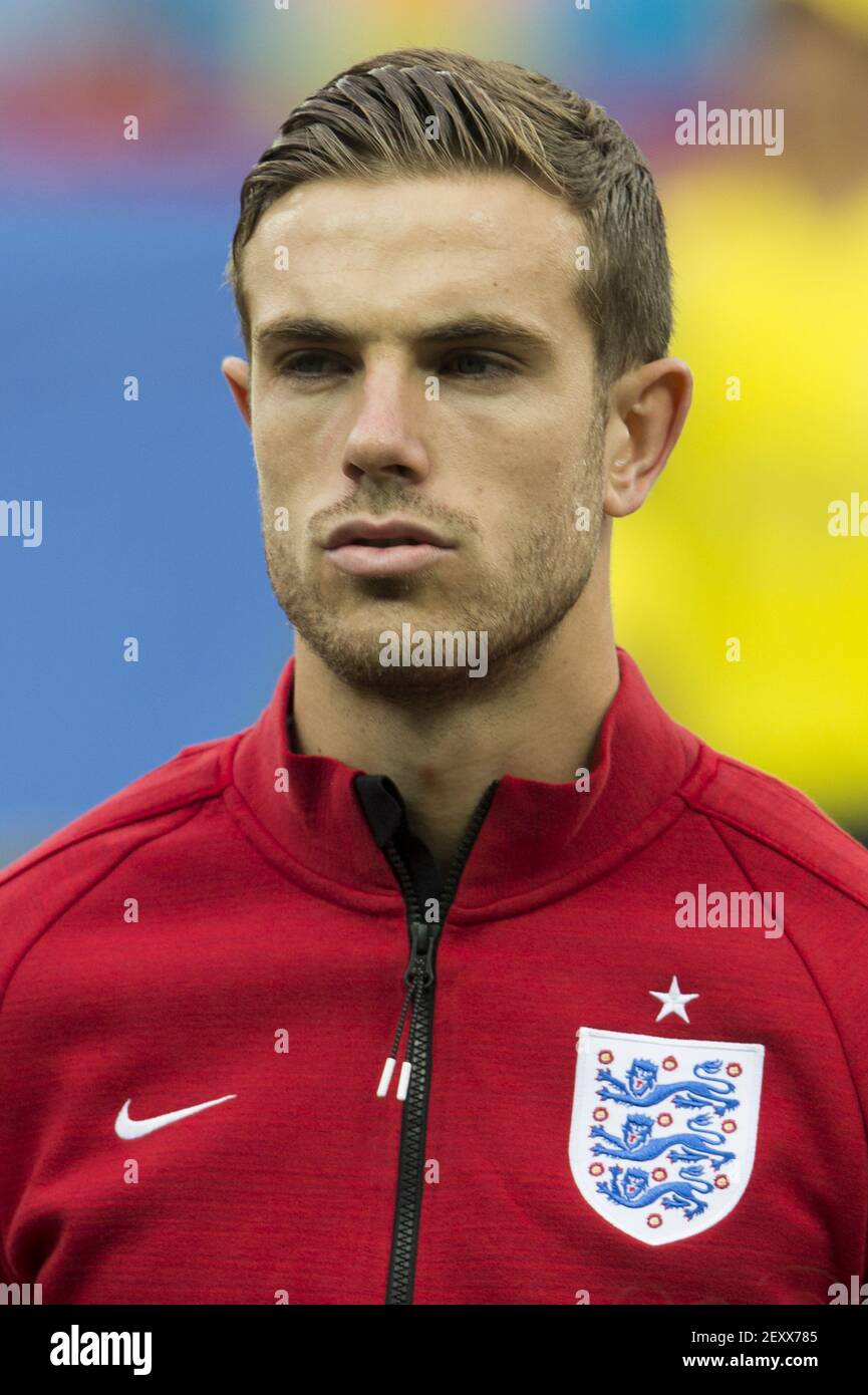 England's Jordan Henderson during the group D 2014 FIFA World Cup soccer match between Uruguay and England, in Arena Corinthians Stadium in Sao Paulo, Brazil, on June 19, 2014. Photo by Jorge Martinez/MEXSPORT/Fotoarena/Sipa USA Stock Photo
