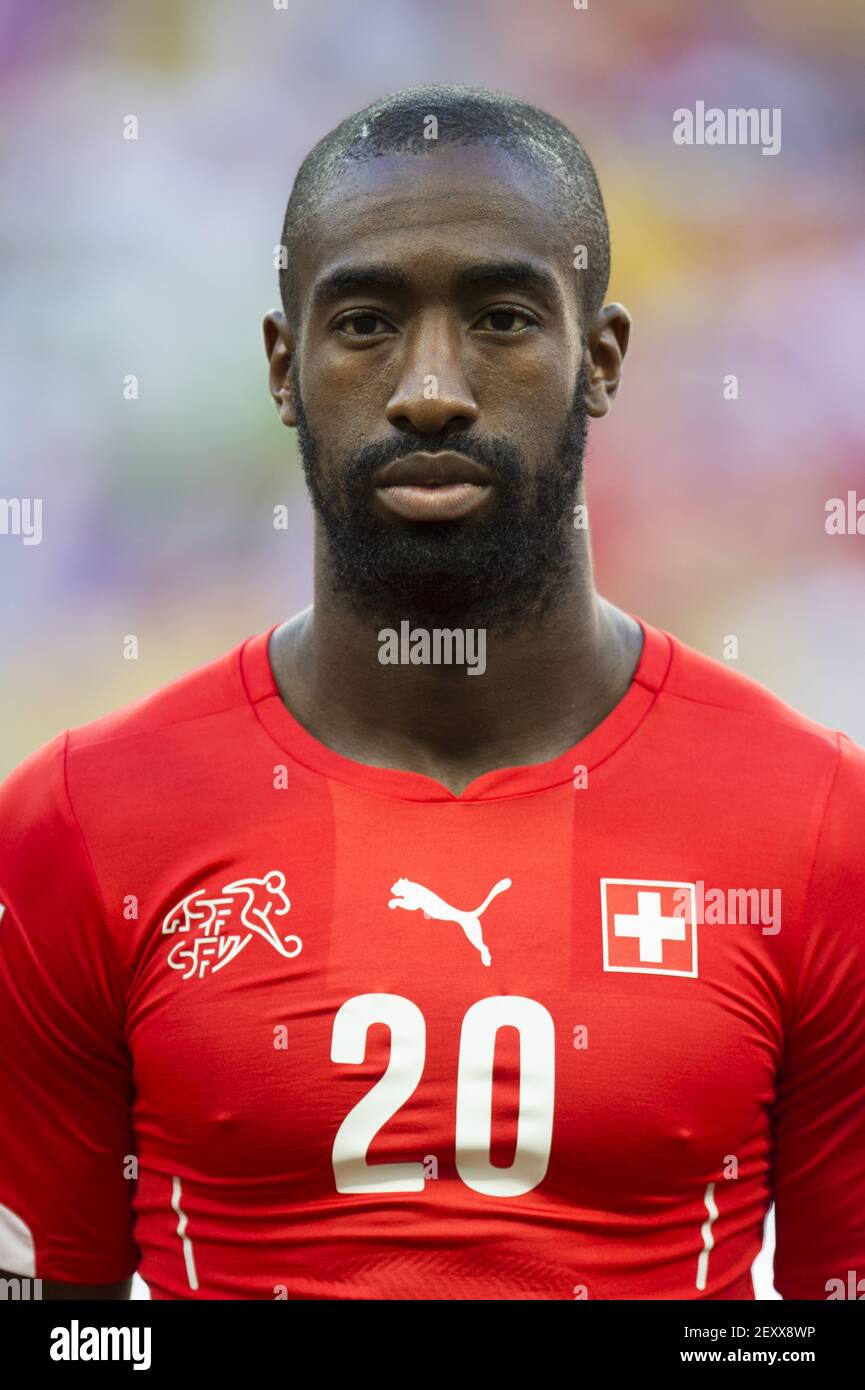 Switzerland's Johan Djourou during the group E 2014 FIFA World Cup soccer match between Switzerland and France, in Arena Fonte Nova Stadium in Salvador, Brazil, on June 20, 2014. Photo by Jorge Martinez/MEXSPORT/Fotoarena/Sipa USA Stock Photo