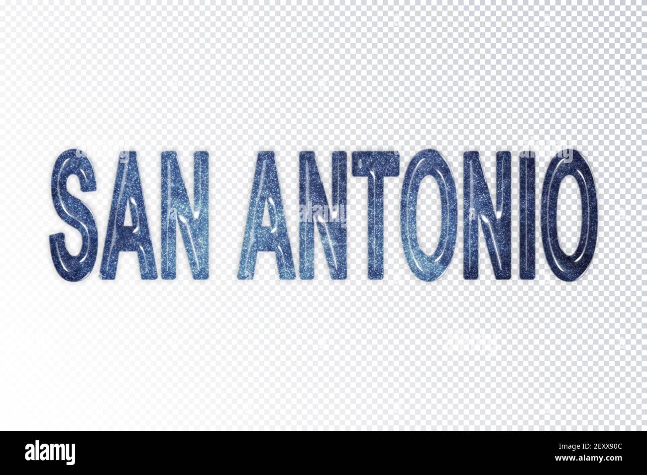 San Antonio lettering, San Antonio milky way letters, transparent ...