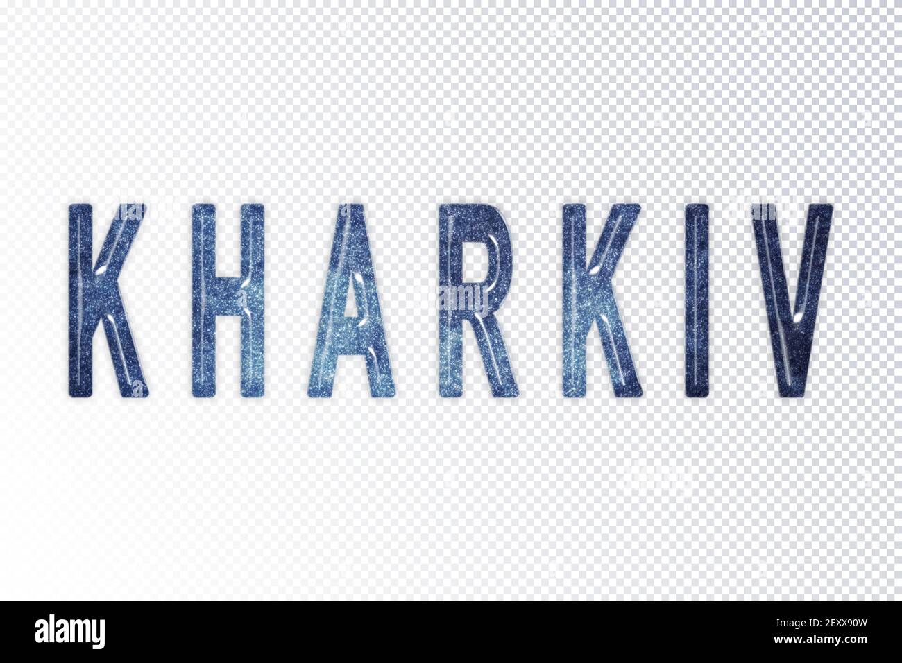 Kharkiv lettering, Kharkiv milky way letters, transparent background ...