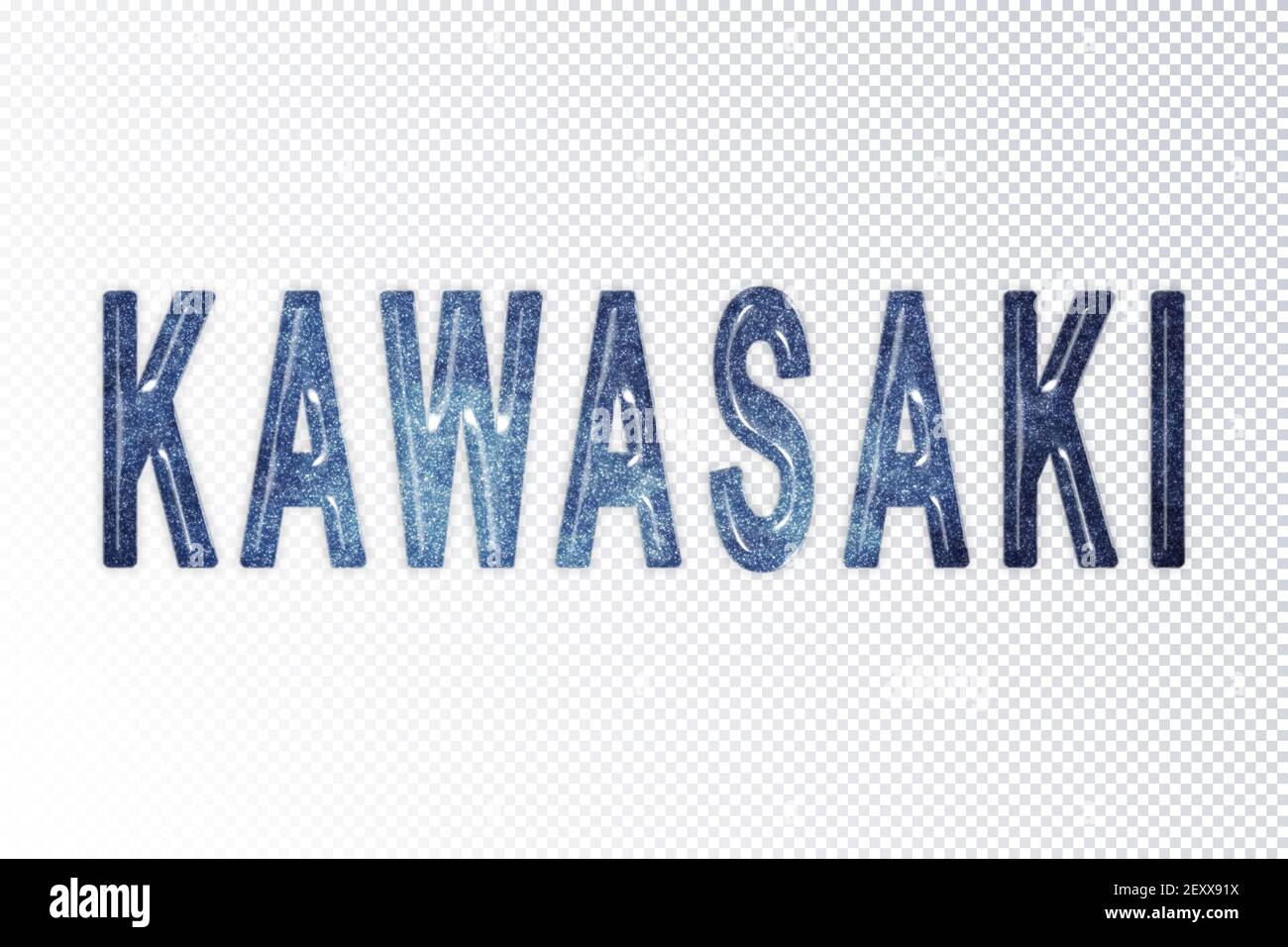 Kawasaki lettering, Kawasaki milky way letters, transparent background ...