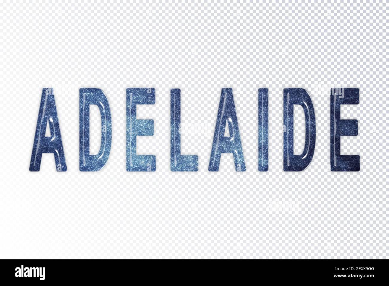 Adelaide lettering, Adelaide milky way letters, transparent background