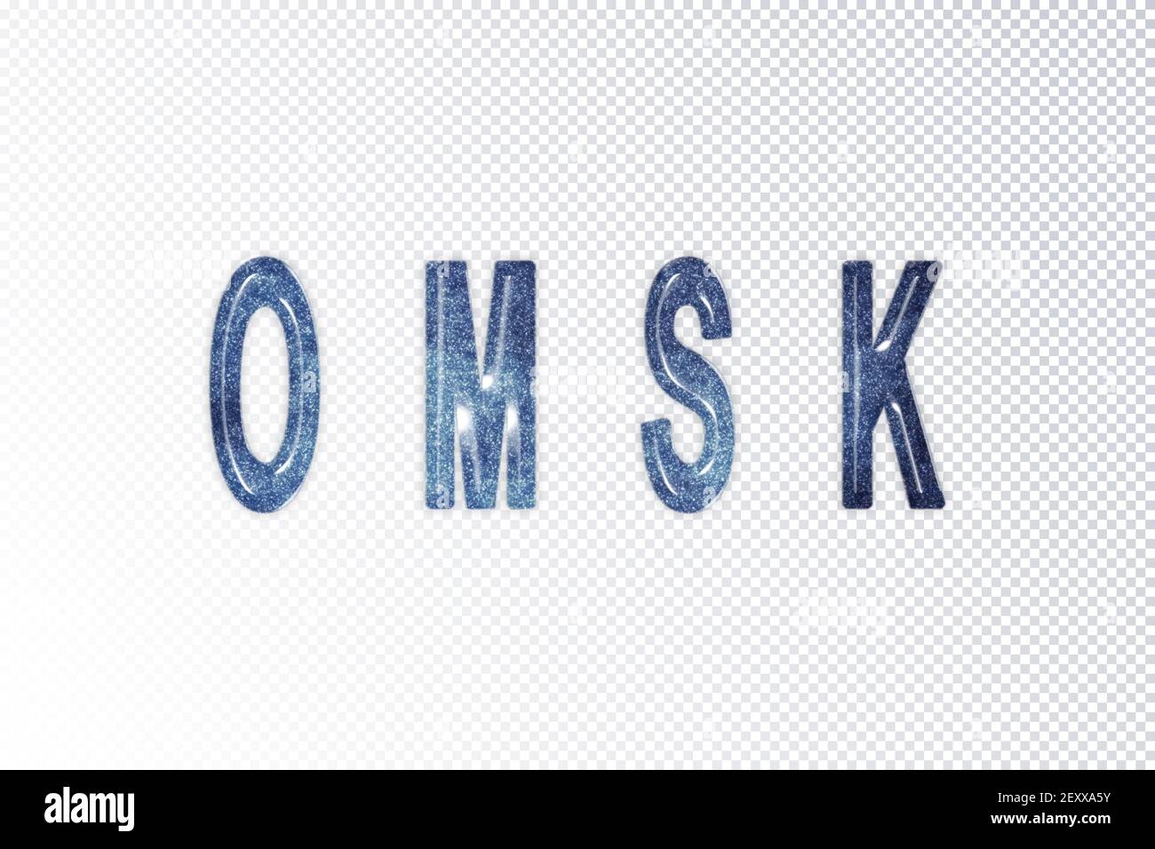 Omsk lettering, Omsk milky way letters, transparent background ...