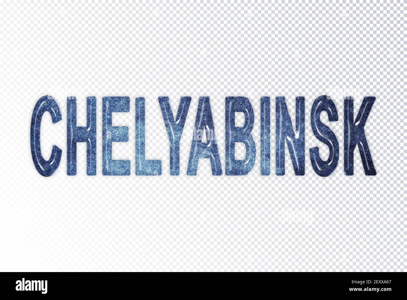 Chelyabinsk lettering, Chelyabinsk milky way letters, transparent ...