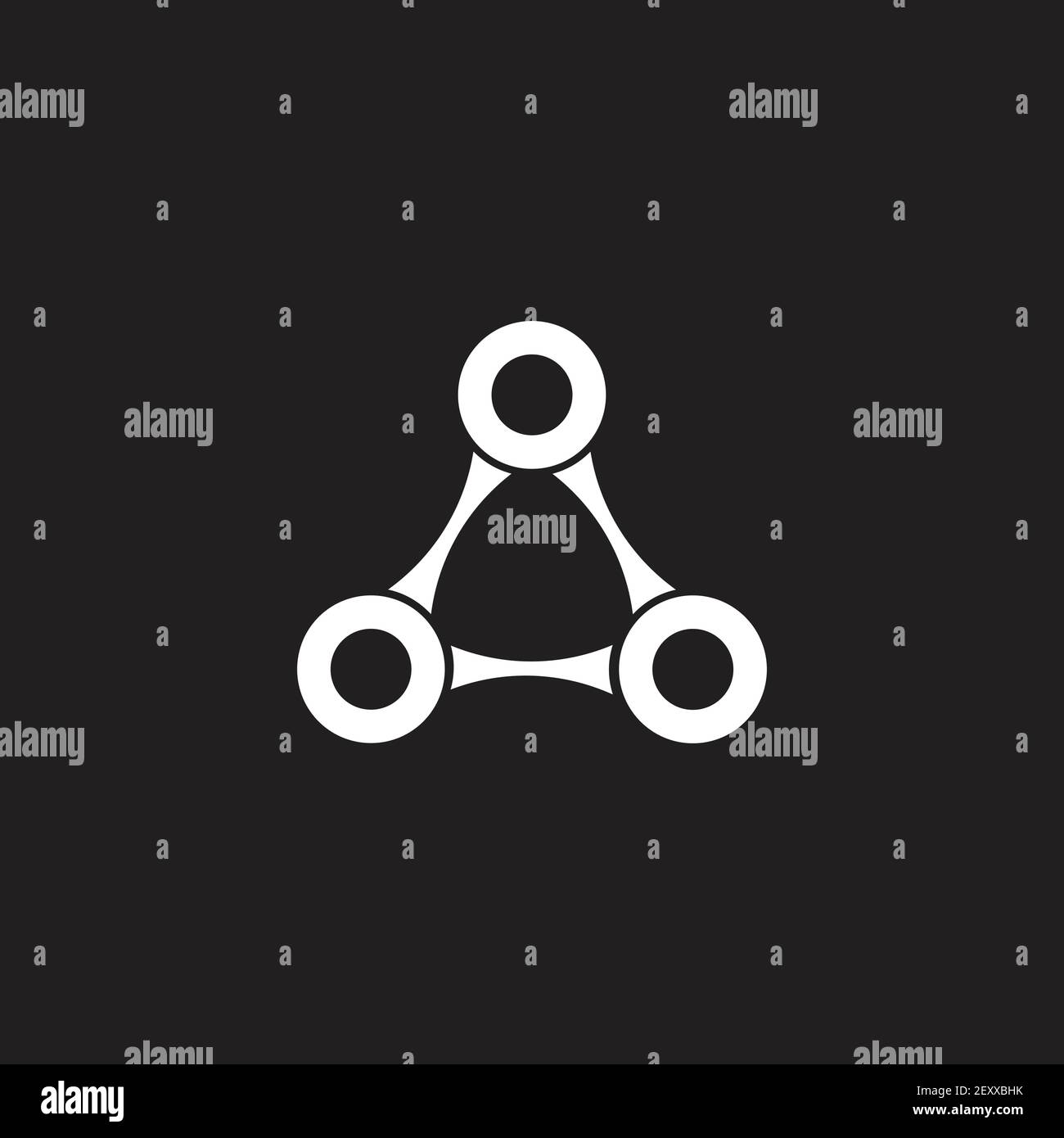 abstract letter a triangle strong chain linked geometric logo vector Stock Vector