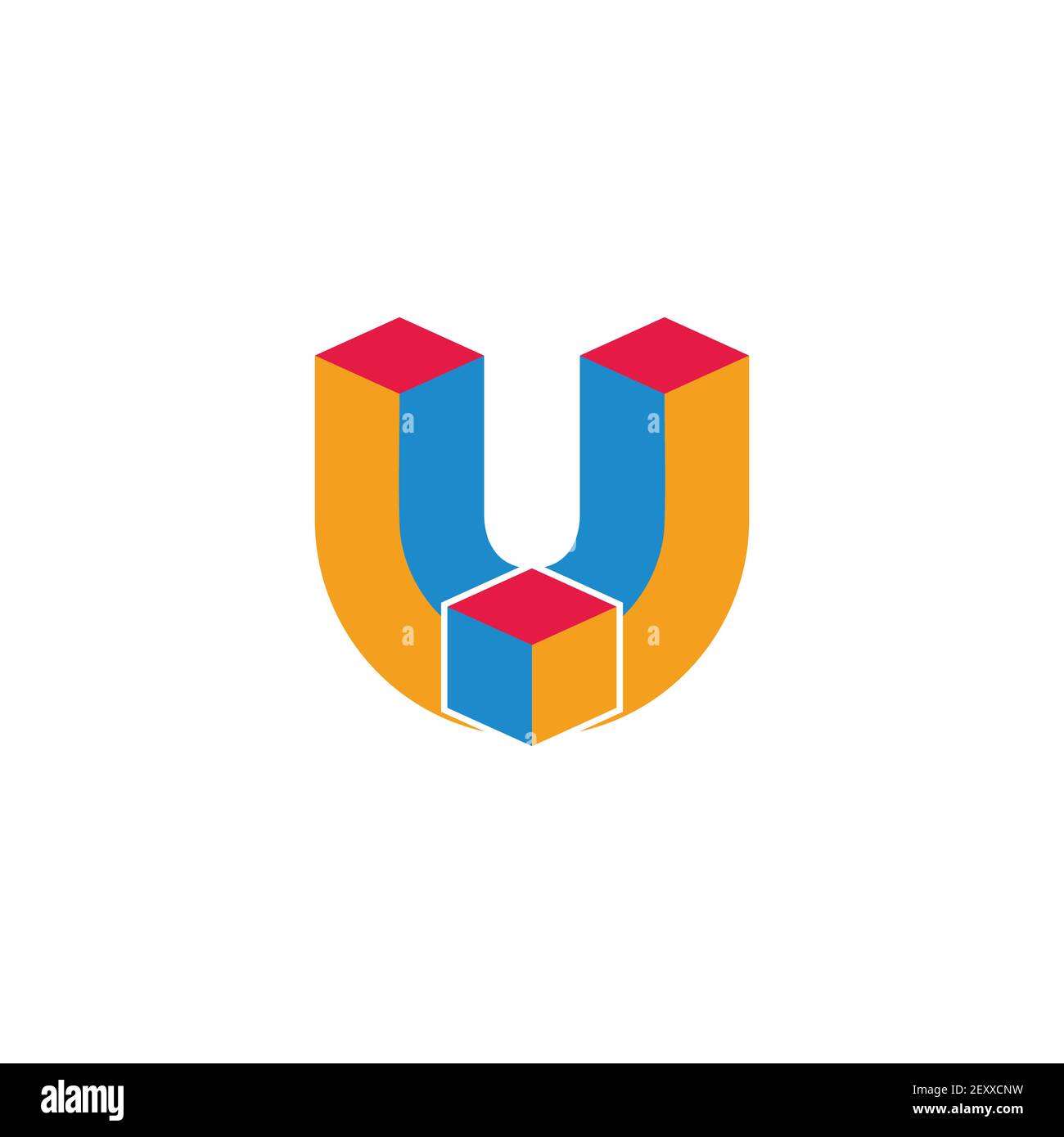 letter v colorful box geometric 3d logo vector Stock Vector Image & Art ...