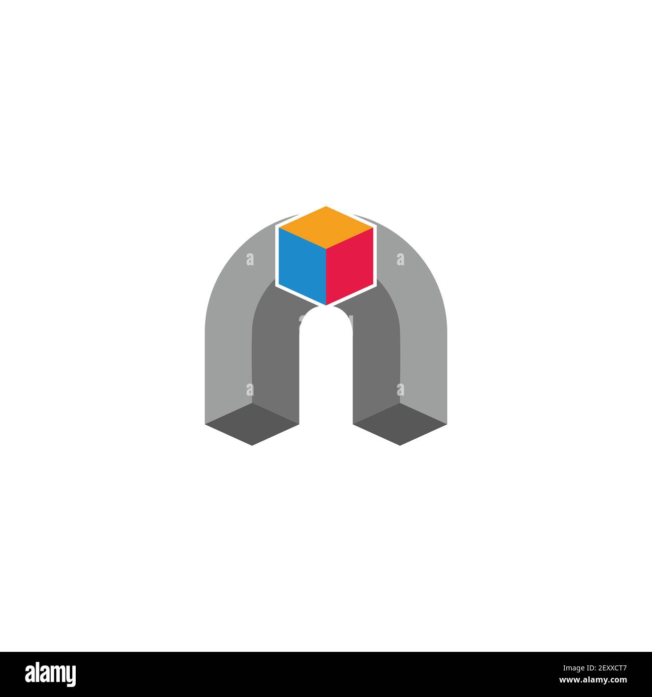 letter n colorful box geometric 3d logo vector Stock Vector Image & Art ...