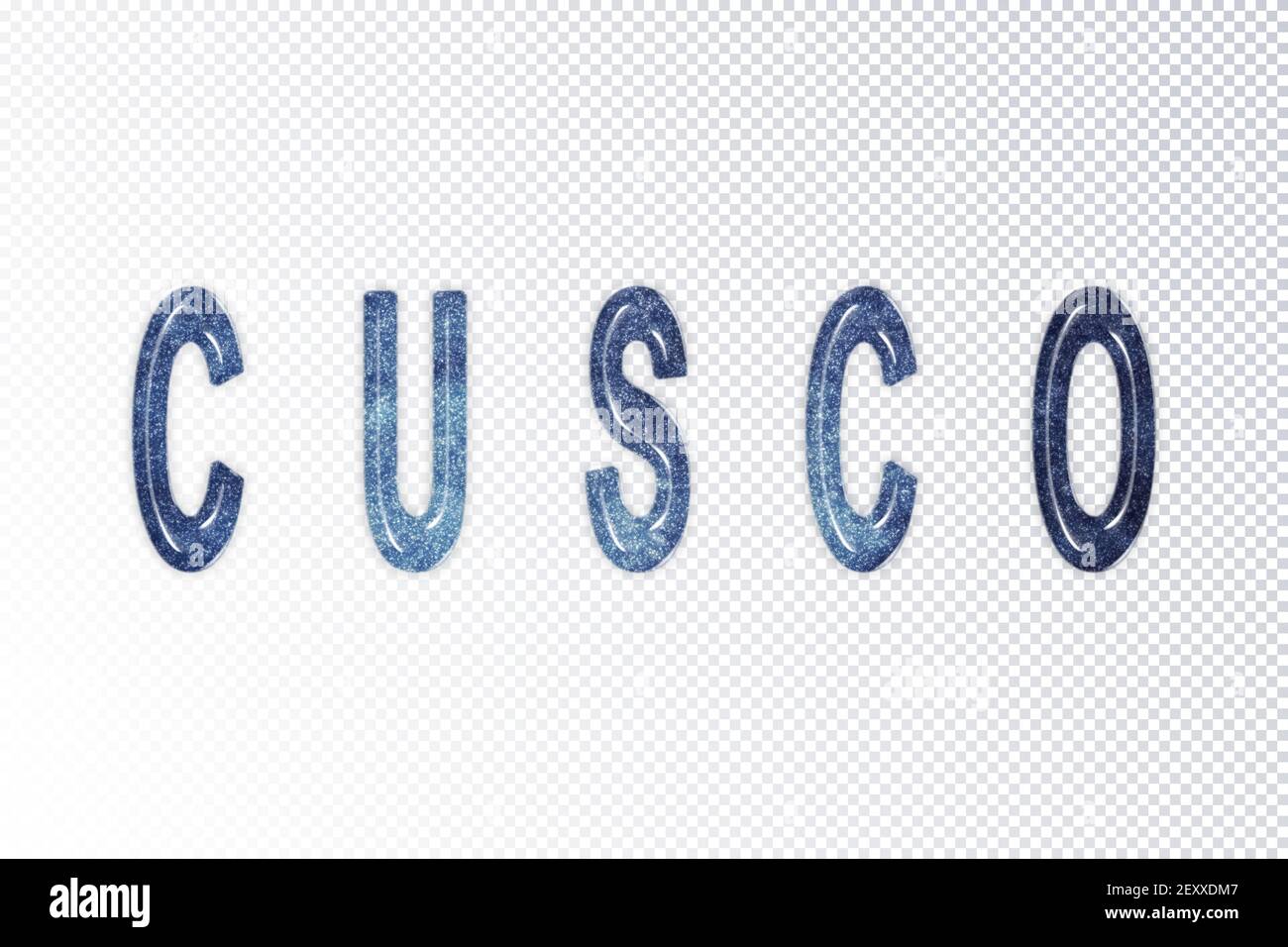 Cusco lettering, Cusco milky way letters, transparent background ...