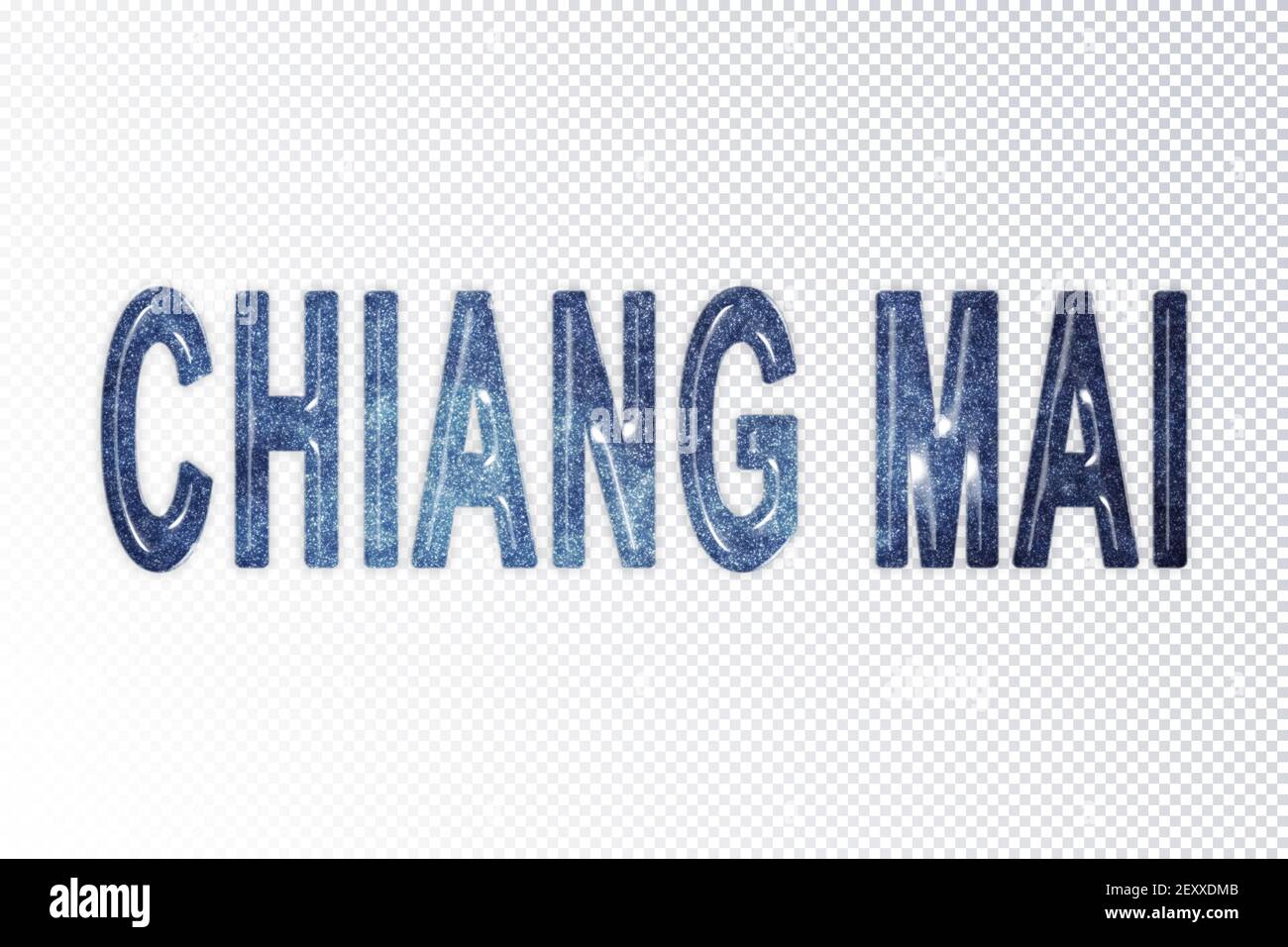 Chiang Mai lettering, Chiang Mai milky way letters, transparent ...