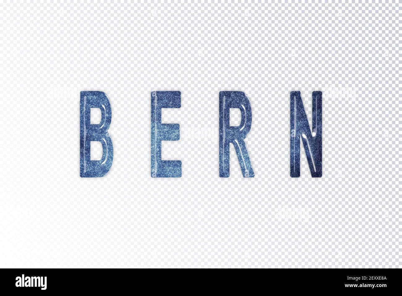 Bern lettering, Bern milky way letters, transparent background ...