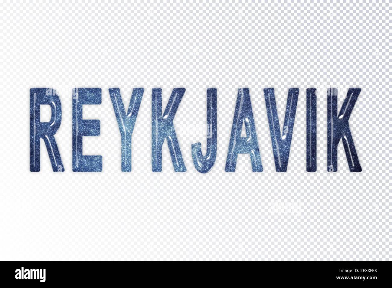 Reykjavik lettering, Reykjavik milky way letters, transparent ...
