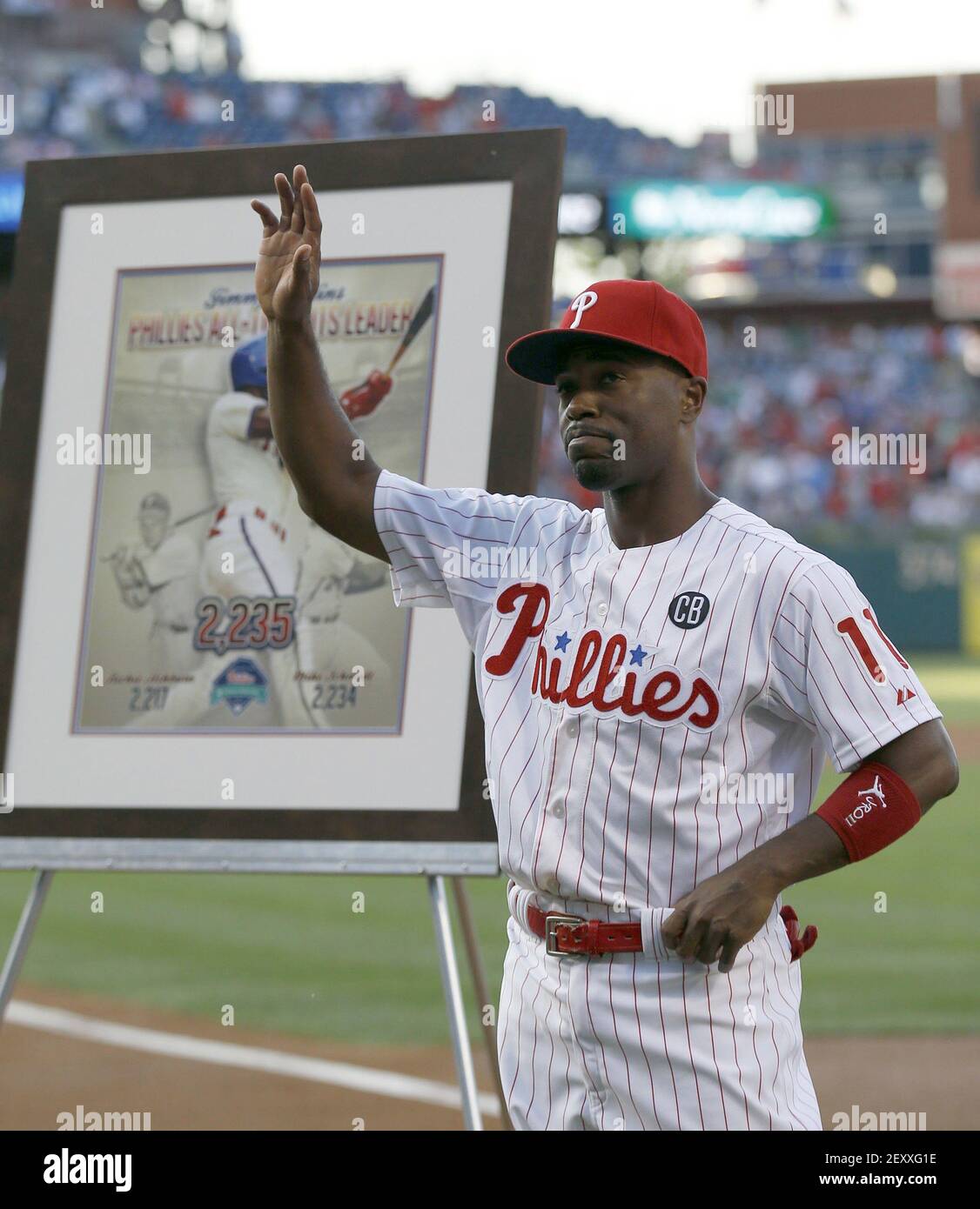 Jimmy Rollins 2008 World Series Slide Philadelphia Phillies 8 x 10