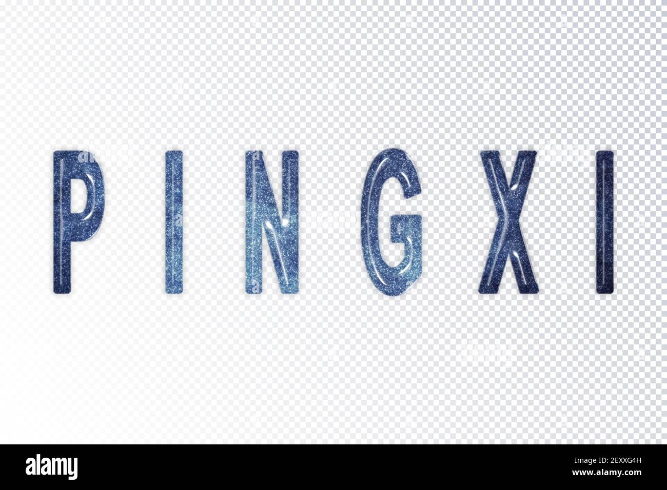 Pingxi lettering, Pingxi milky way letters, transparent background ...