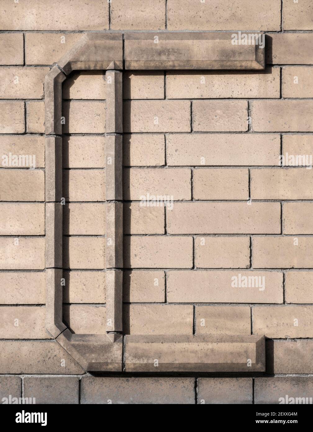 Large letter C composed of light clinker Stock Photo Alamy