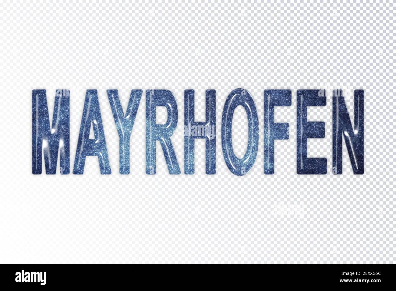 Mayrhofen lettering, Mayrhofen milky way letters, transparent ...
