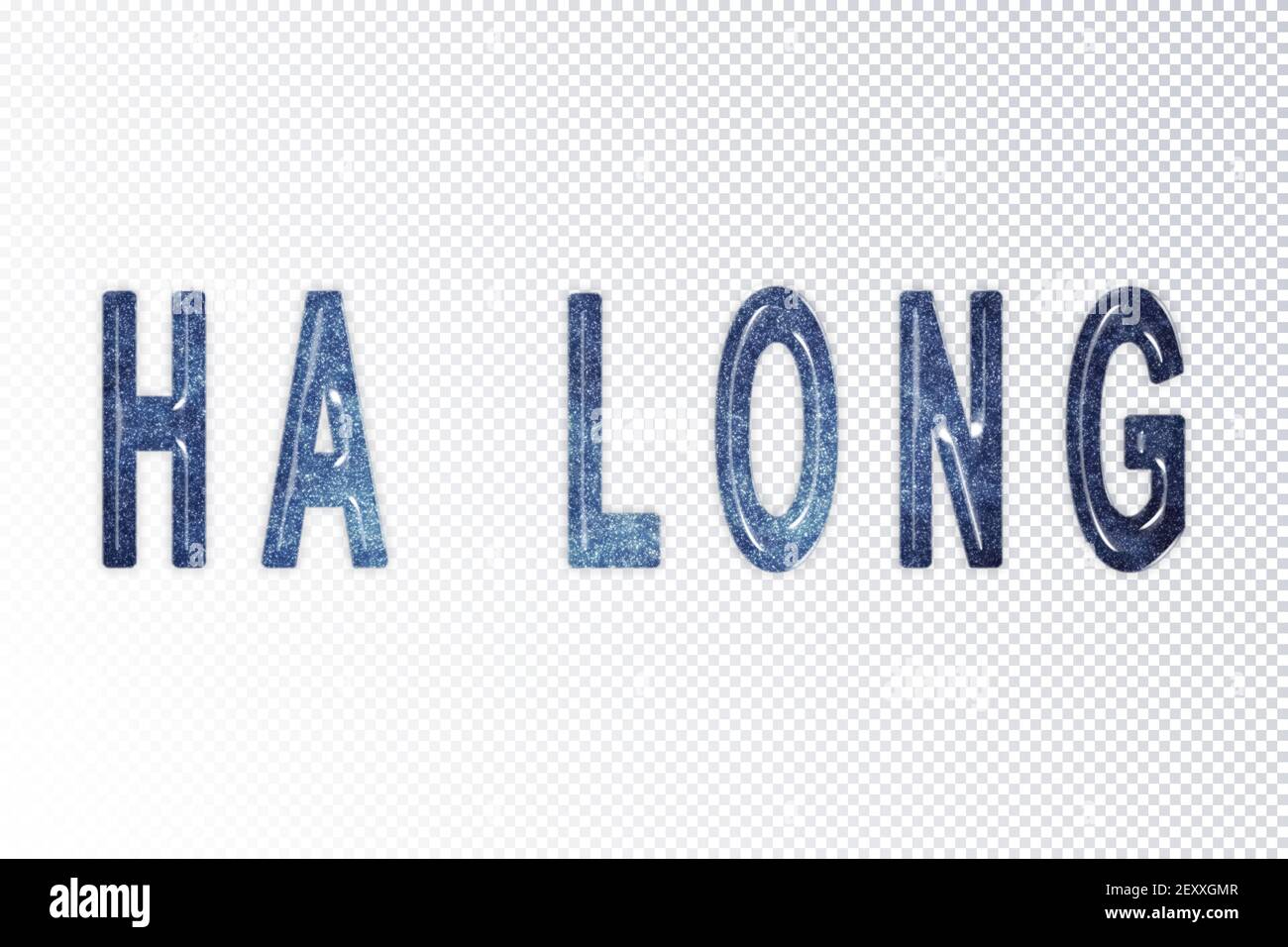 Ha Long lettering, Ha Long milky way letters, transparent background ...