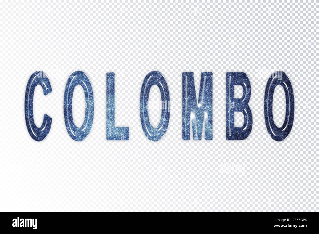 Colombo lettering, Colombo milky way letters, transparent background ...