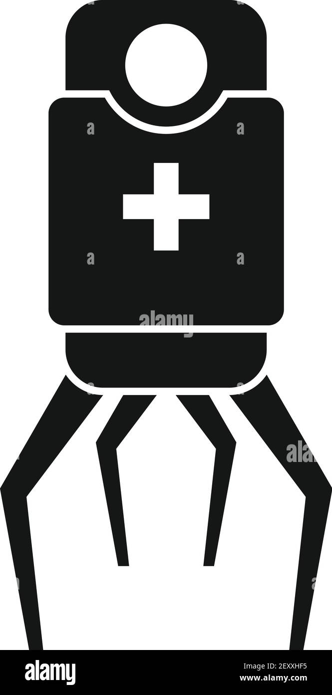 Nano doctor icon, simple style Stock Vector