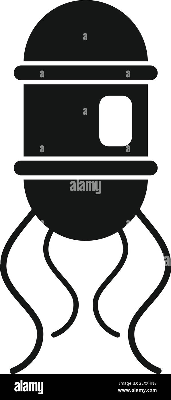 Nanotechnology scientist icon, simple style Stock Vector