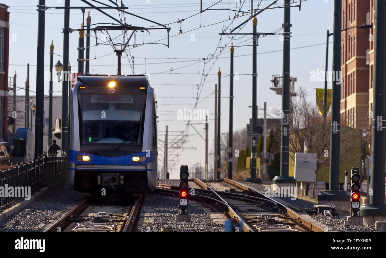 Light Rail System Stock Photo