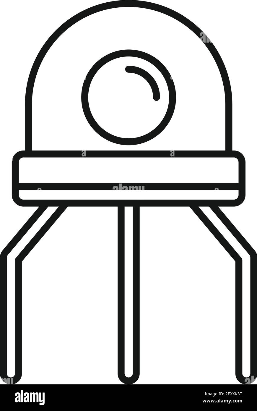 Nanotechnology artificial robot icon, outline style Stock Vector