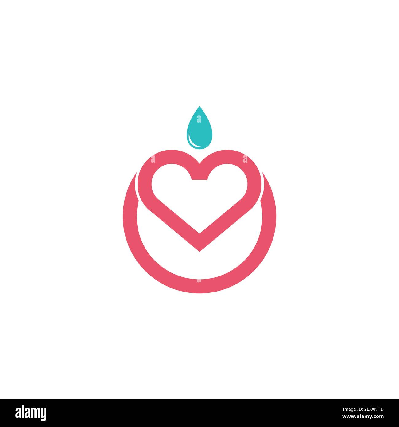clean apple fruit fresh water symbol label vector Stock Vector