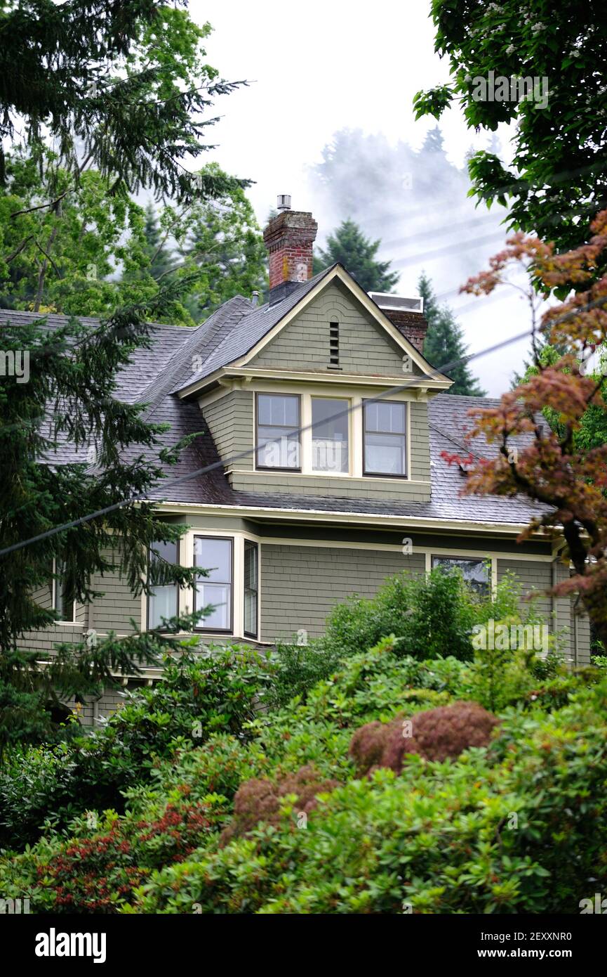 This picture from June 24th 2014, shows the house at 1627 NW 32nd Ave. in  Willamette Heights, Portland, Ore., which was built in 1892. It was  purchased earlier in the year by