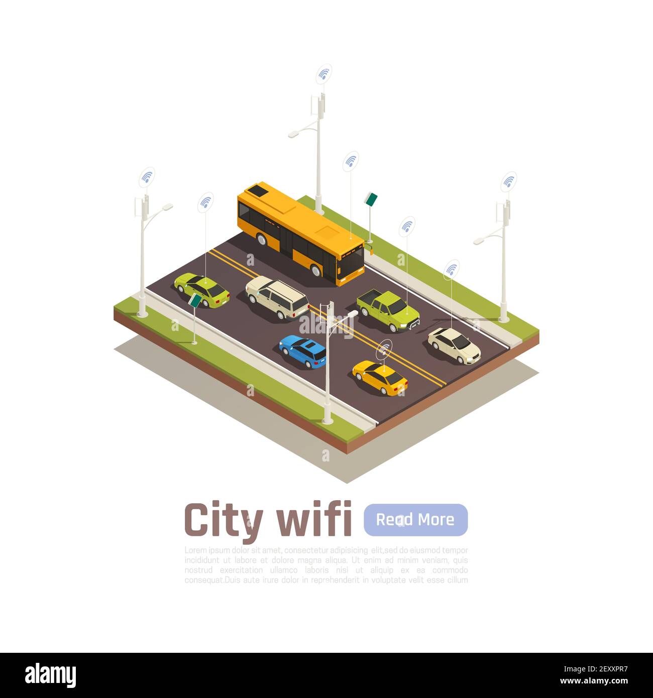Smart City Isometric Banner Stock Vector Image & Art - Alamy