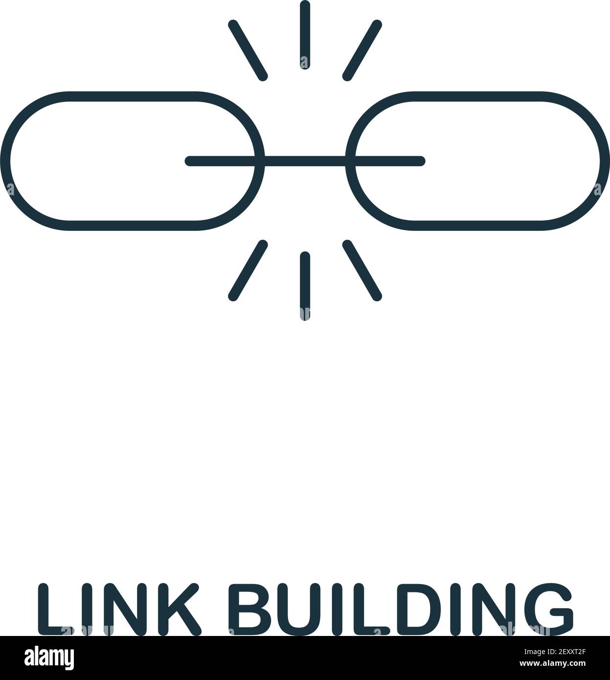 Link Building vector icon symbol. Creative sign from seo and ...
