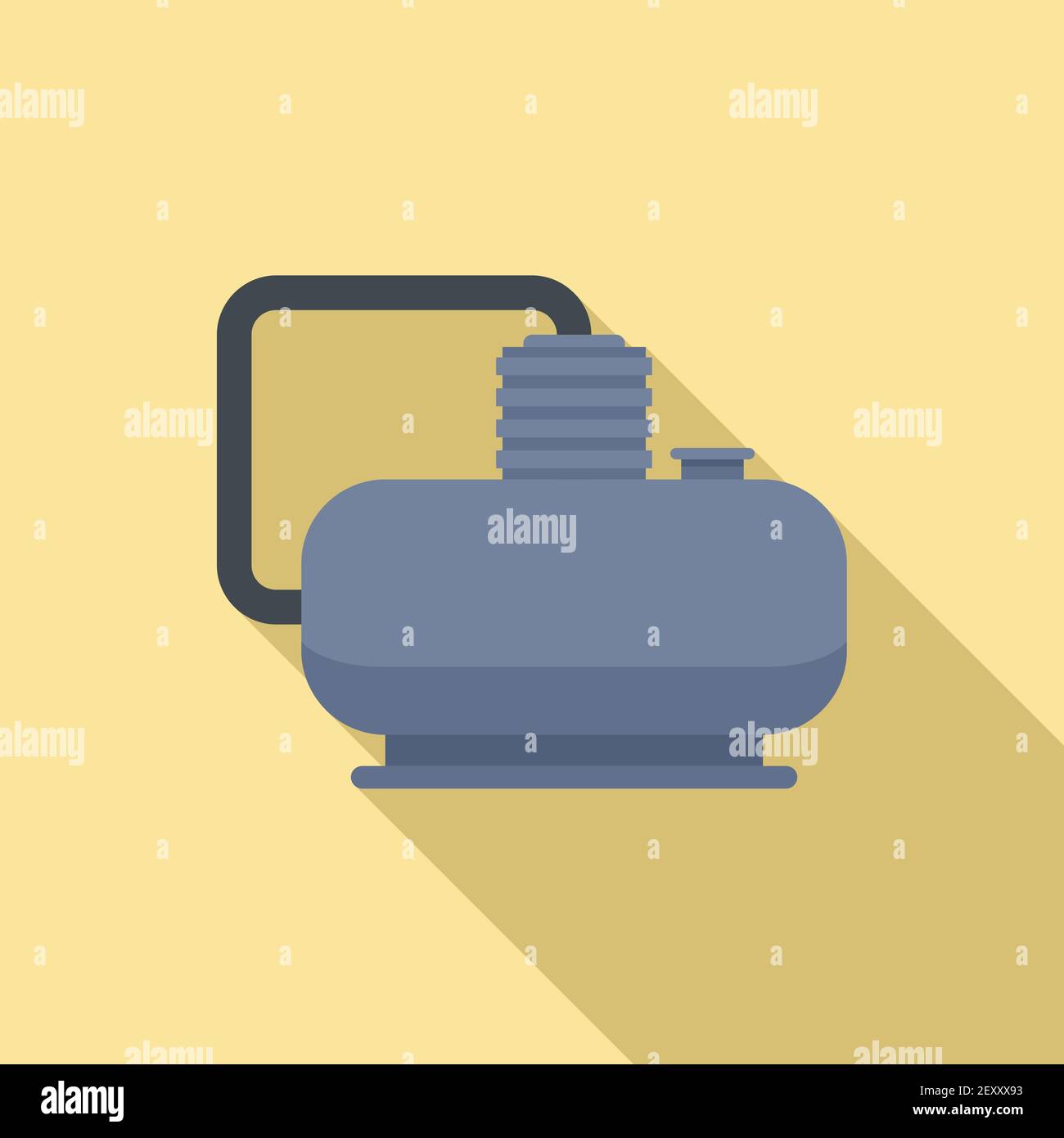 Car air compressor icon, flat style Stock Vector