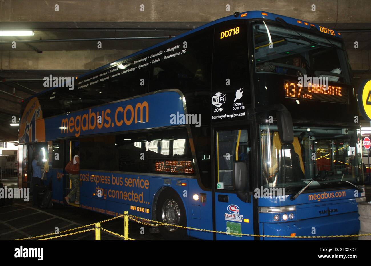 A Charlottebound Megabus in Washington's Union Station. Megabus is one of the nation's largest