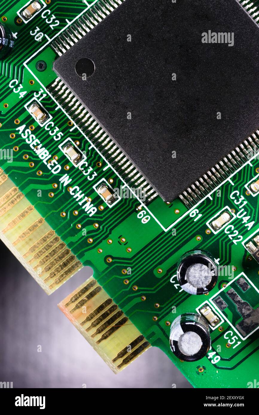 Computer Component Circuit Board Memory Processor Networking Card Stock ...