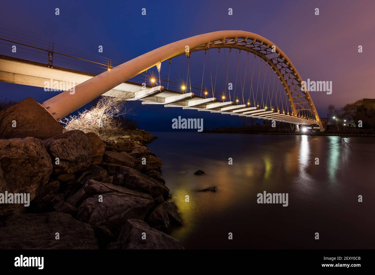 Pedestrian bridge in Toronto Stock Photo